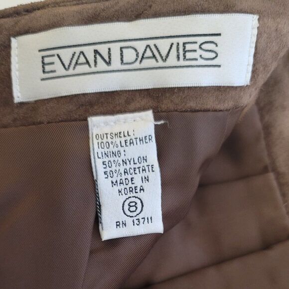 Evan Davies Brown Leather Skirt - Picture 5 of 5